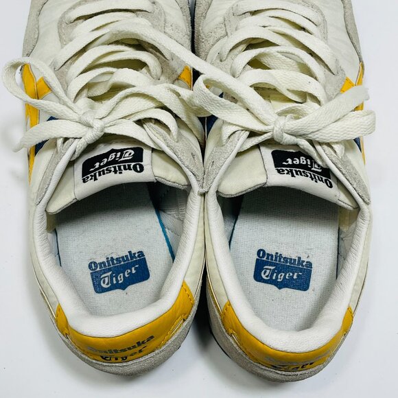 Onitsuka Tiger Serrano Sneakers White Yellow Blue – Women’s US 4 /Youth US 3 - Picture 6 of 9